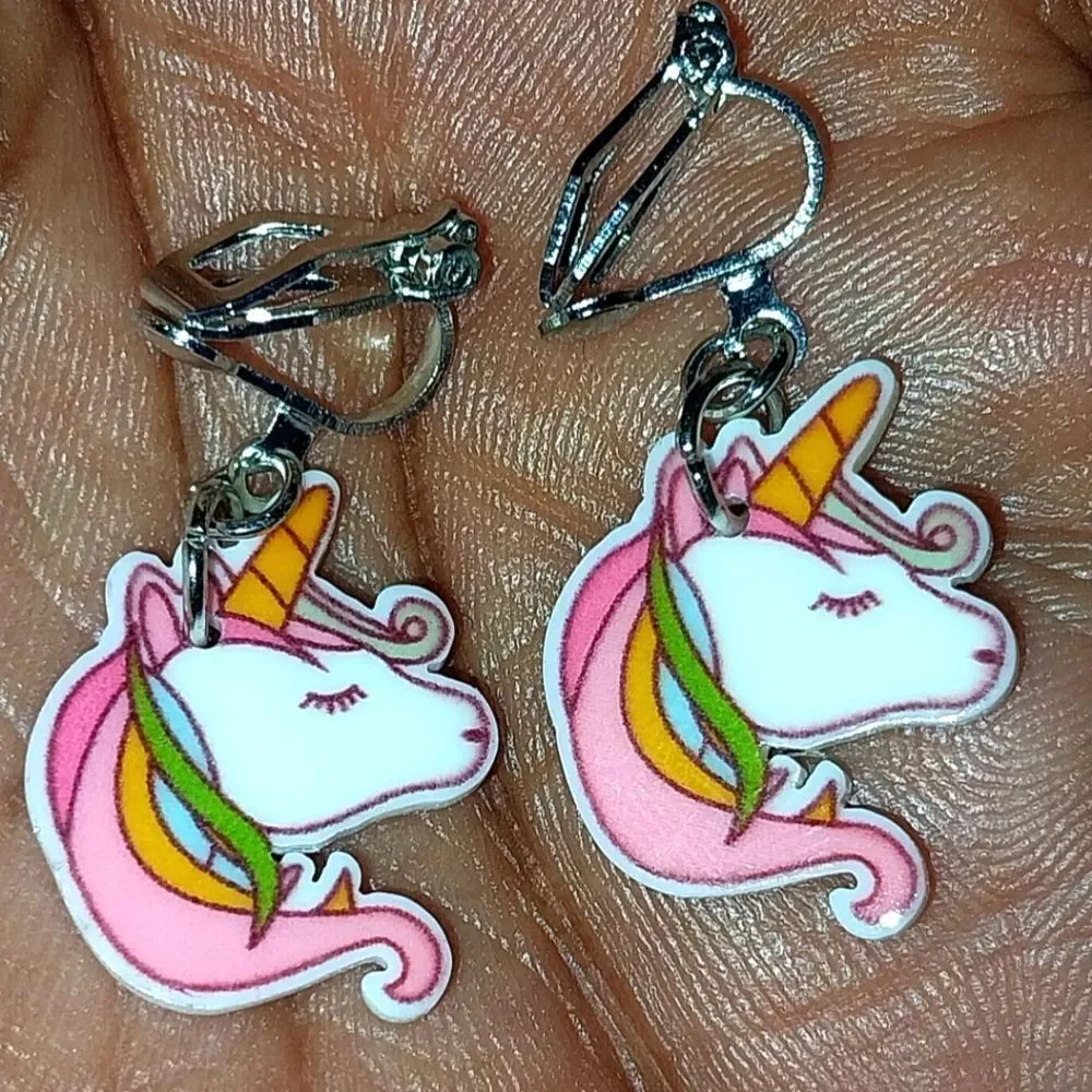 Super cute kid's fashion clip-on earrings